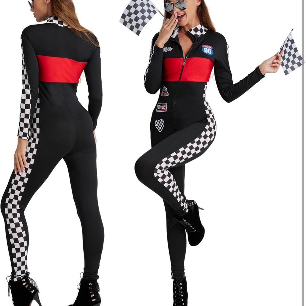 Black and Red Racing Jumpsuit costume